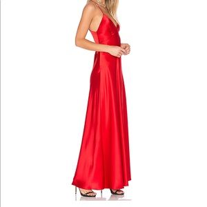 Jill Stuart Red Satin Gown